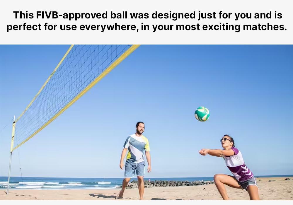 Beach Volleyball BVB900 FIVB, Green/Yellow, No Color, medium