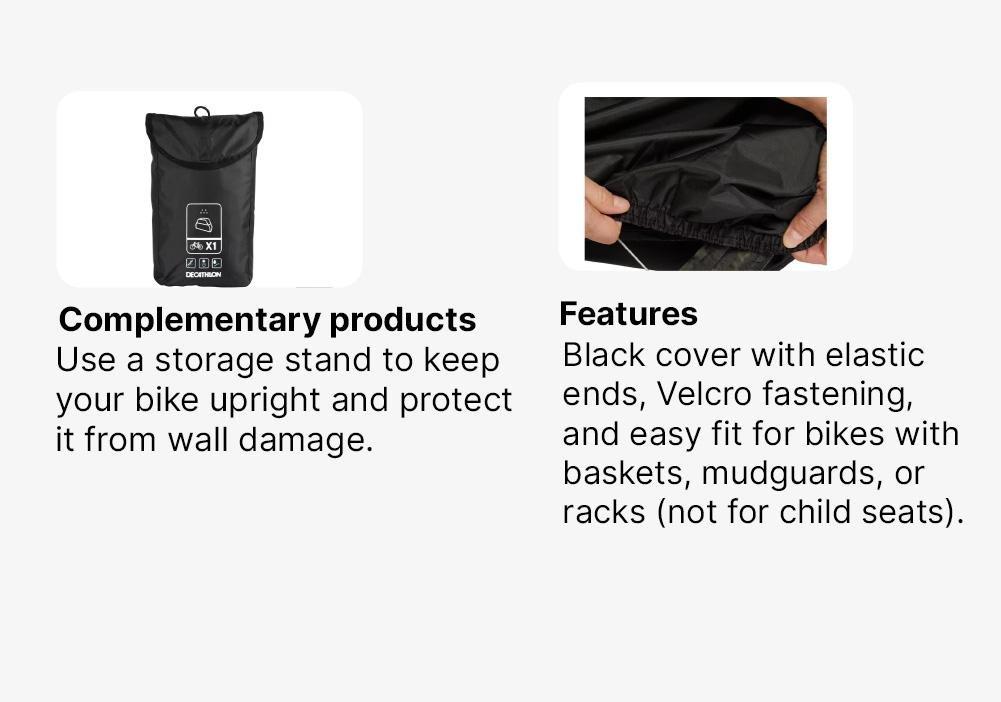 Protective Bike Cover, 1 Bike, Black, No Color, large image number 12
