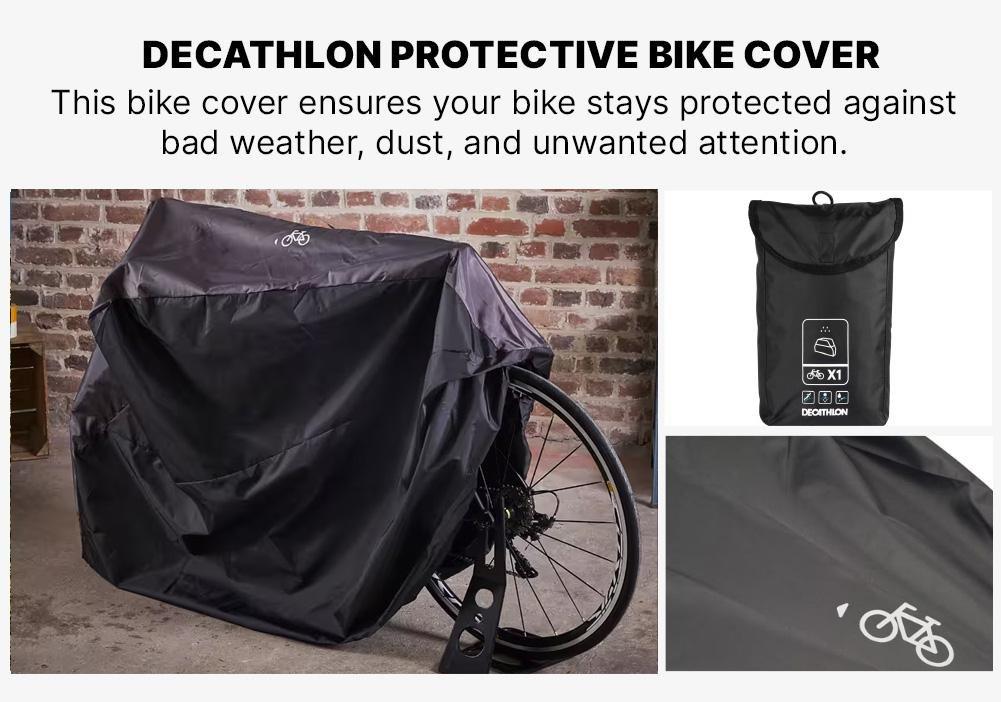 Protective Bike Cover, 1 Bike, Black, No Color, large image number 13