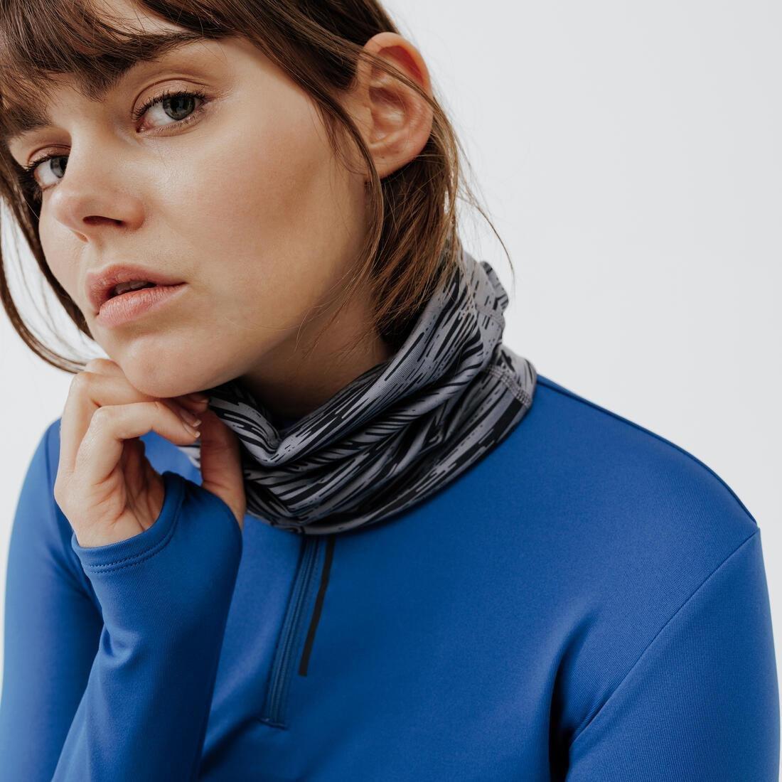 Running Neck Warmer - Mottled, Black, No Color, medium