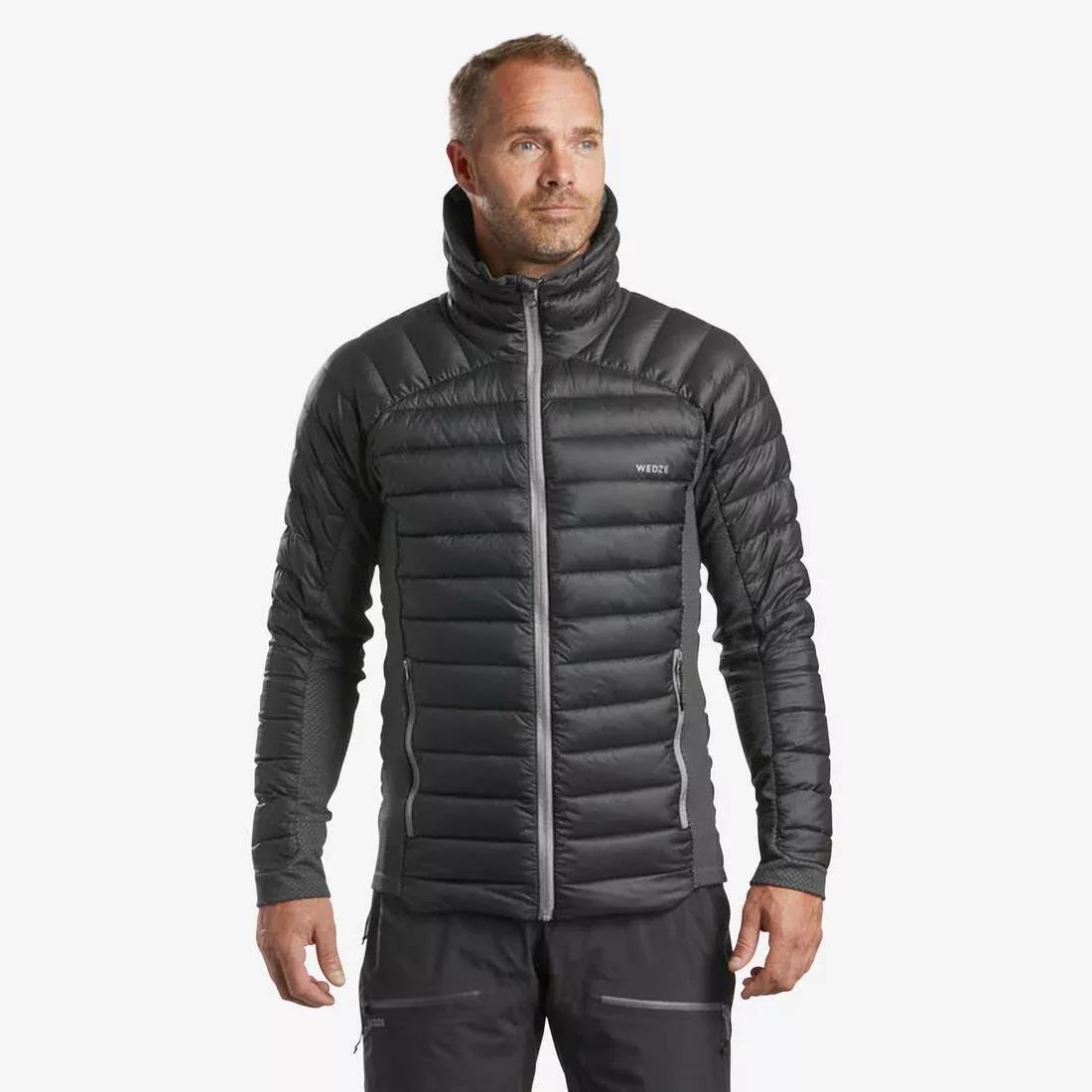 CARBON GREY Men's Warm and Breathable Padded Ski Liner Jacket FR900 - Grey, , medium