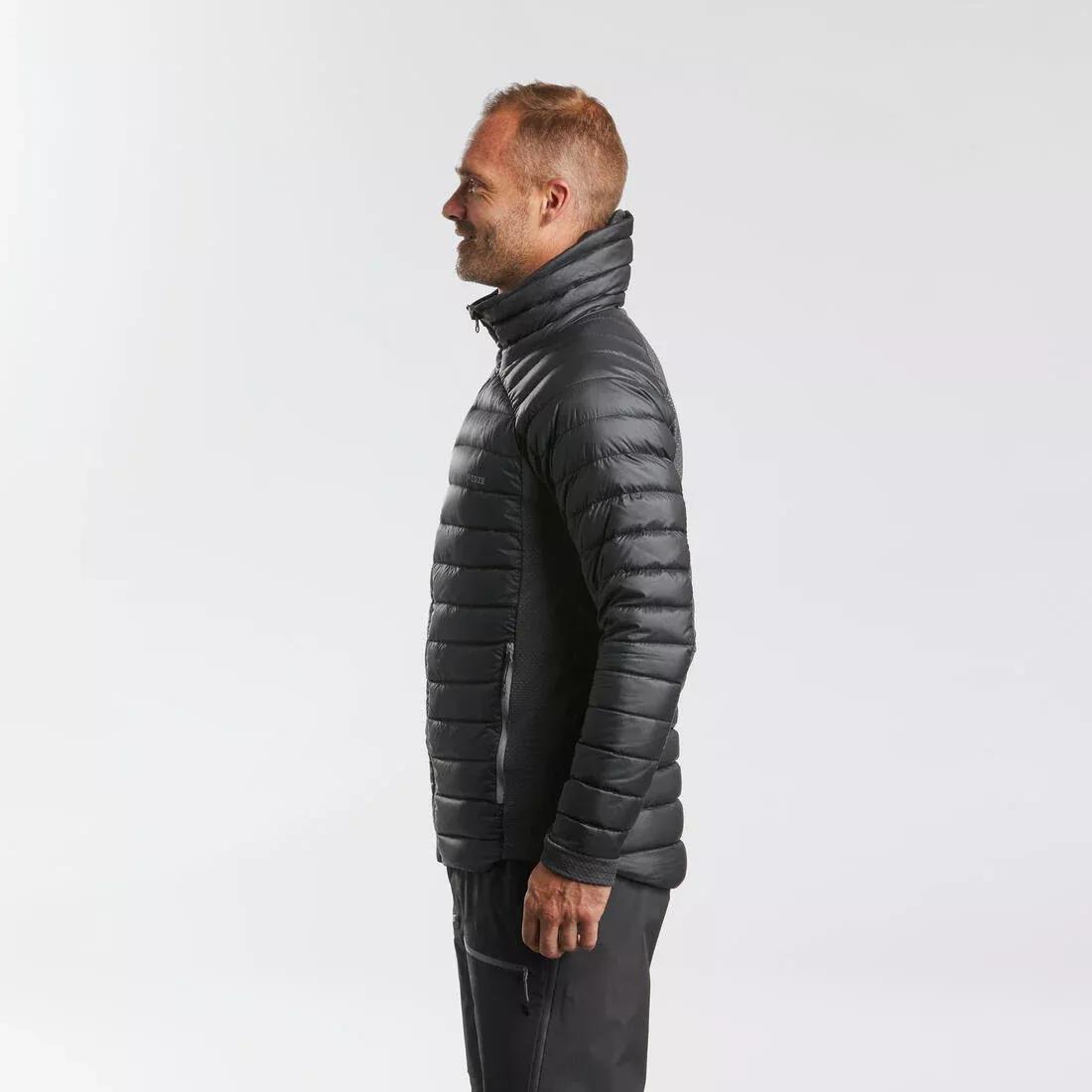 CARBON GREY Men's Warm and Breathable Padded Ski Liner Jacket FR900 - Grey, No Color, large image number 6