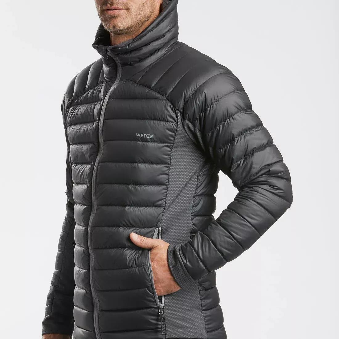 CARBON GREY Men's Warm and Breathable Padded Ski Liner Jacket FR900 - Grey, No Color, large image number 10