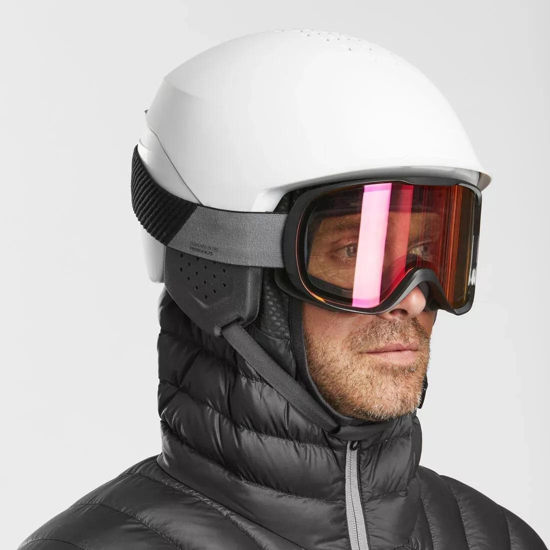 CARBON GREY Men's Warm and Breathable Padded Ski Liner Jacket FR900 - Grey, No Color, large image number 11