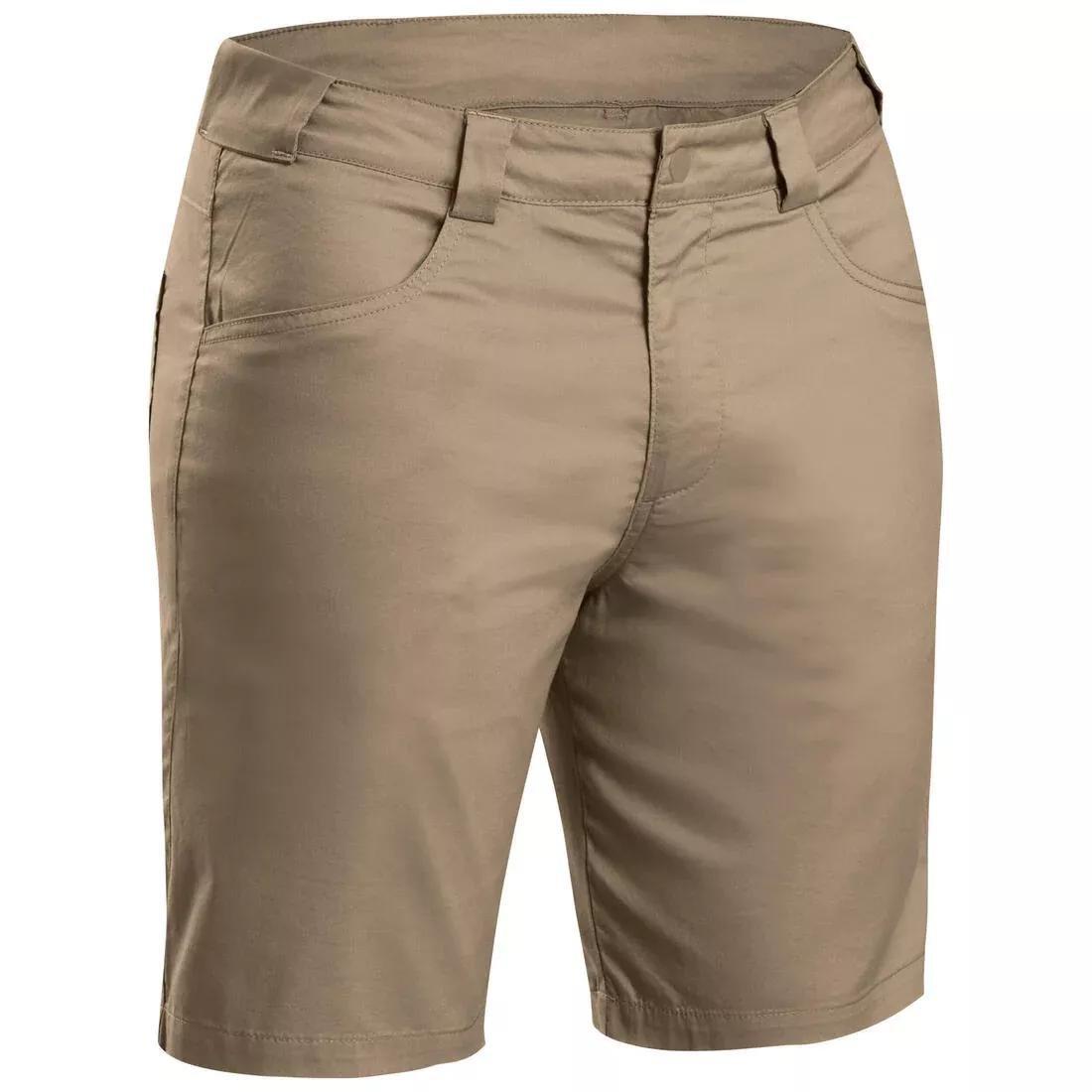 QUECHUA - Mens Country Walking Shorts  Nh100 Fresh, Iced Coffee