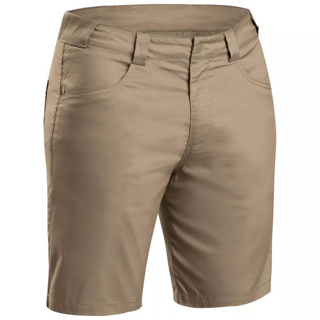 Men's Country Walking Shorts, NH100 Fresh, Iced Coffee, No Color, medium