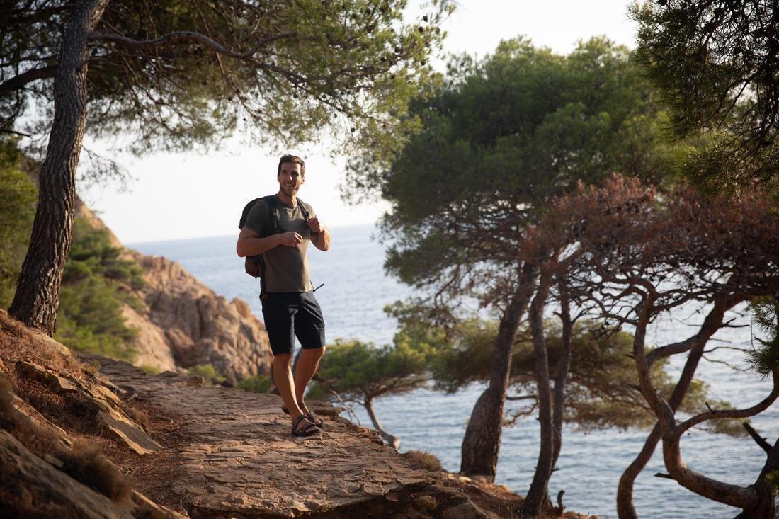 Men Country Walking Shorts - NH100 Fresh, Blue, No Color, medium