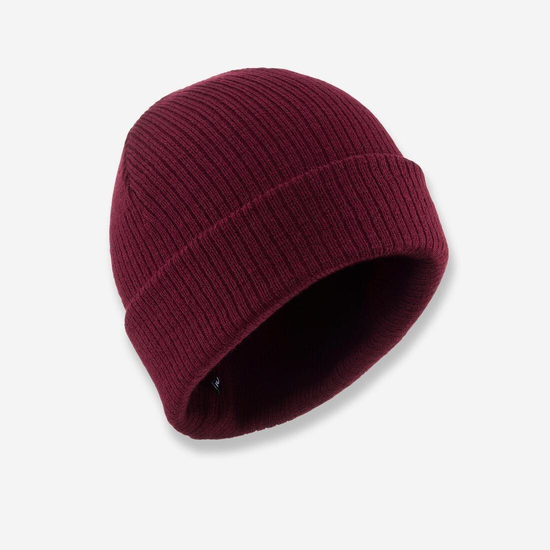 WEDZE - ADULT SKI HAT - FISHERMAN, BORDEAUX