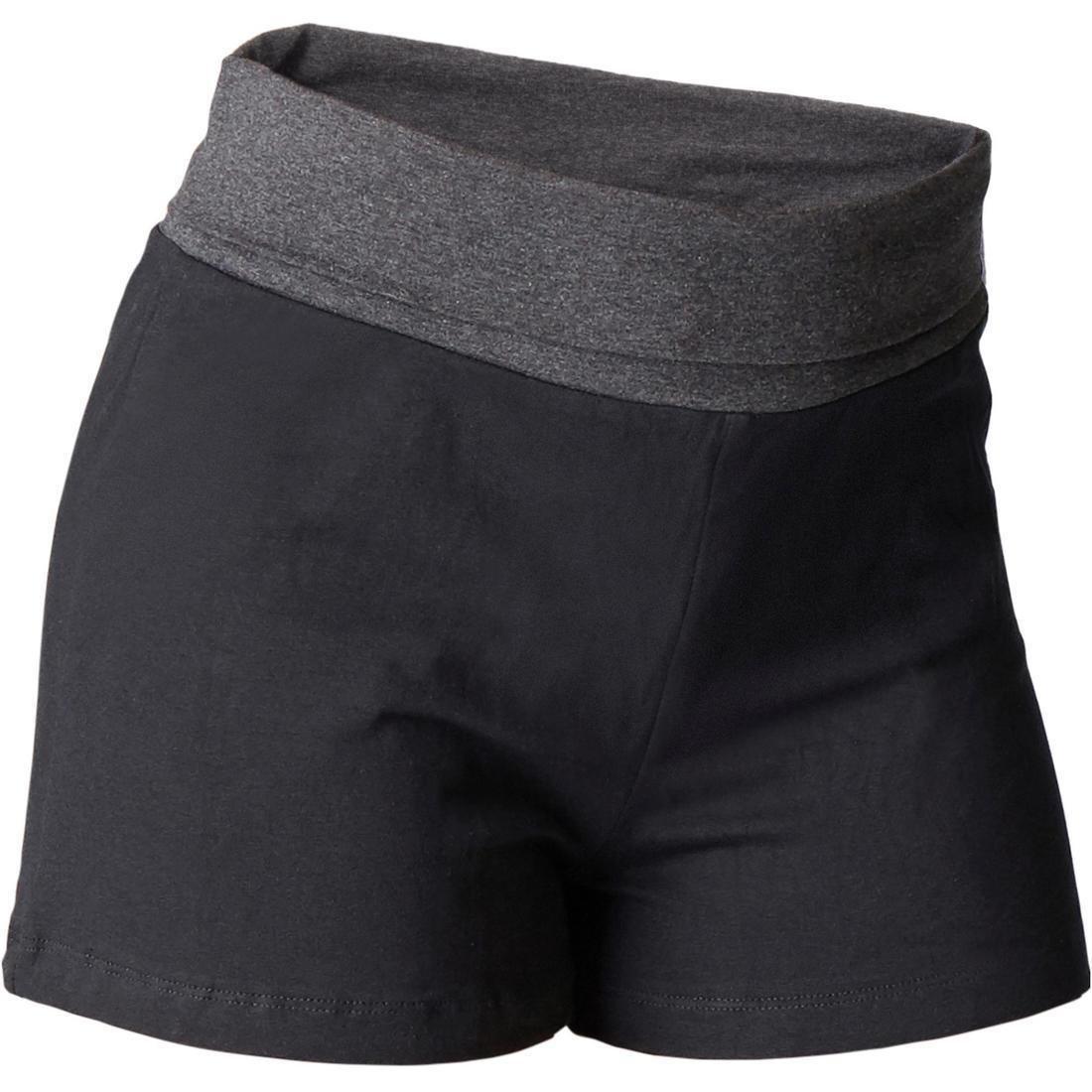 KIMJALY - Womens Eco-Designed Gentle Yoga Shorts, Black