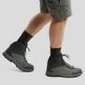 FORCLAZ - Men's waterproof leather hiking boots - MT100 Wide - Khaki, Khaki brown