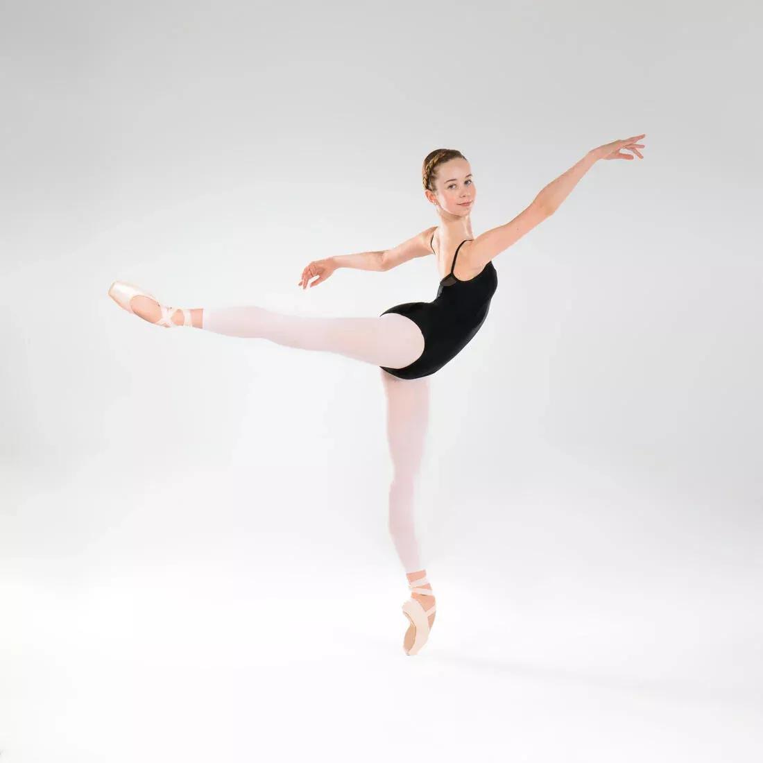 Kids Girls Ballet Camisole Leotard, Black, No Color, large image number 10