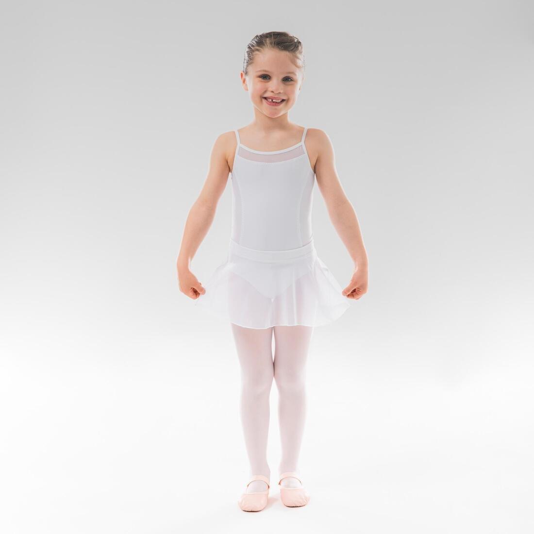 Kids Girls Ballet Camisole Leotard, White, No Color, large image number 4