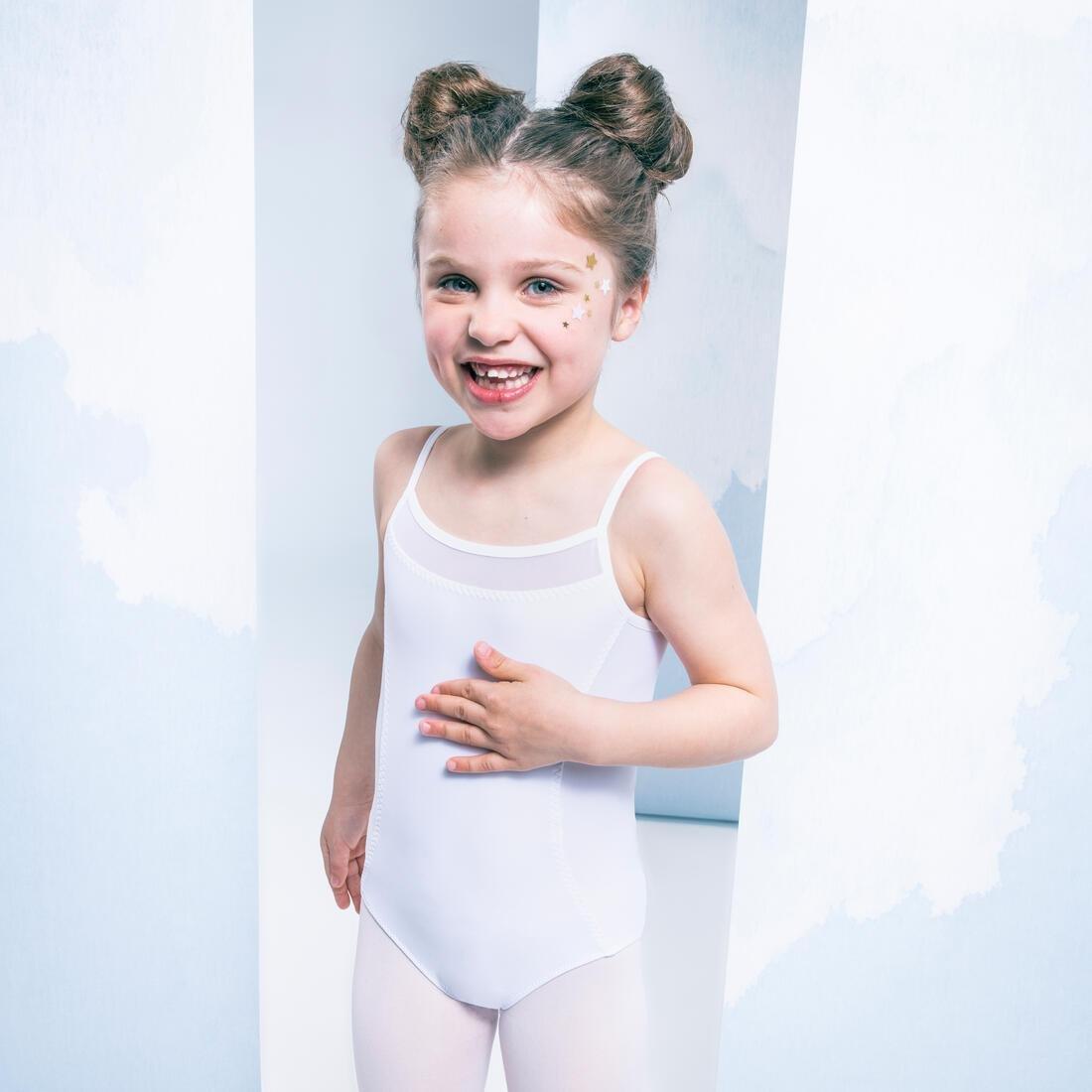 Kids Girls Ballet Camisole Leotard, White, No Color, large image number 9