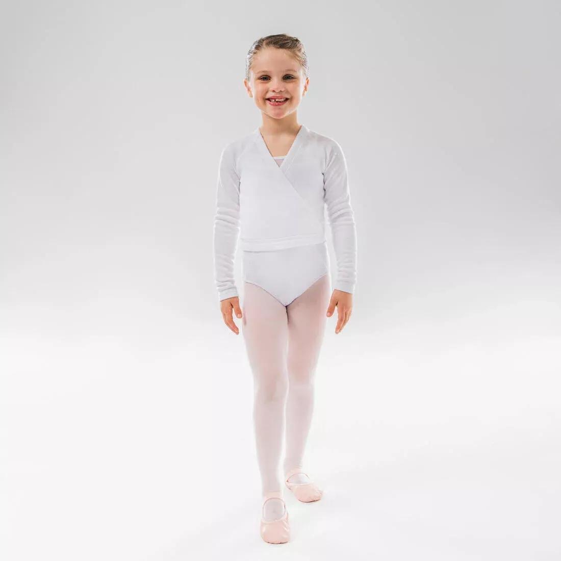Girls Ballet Wrap-Over Top, Snow White, , large image number 11
