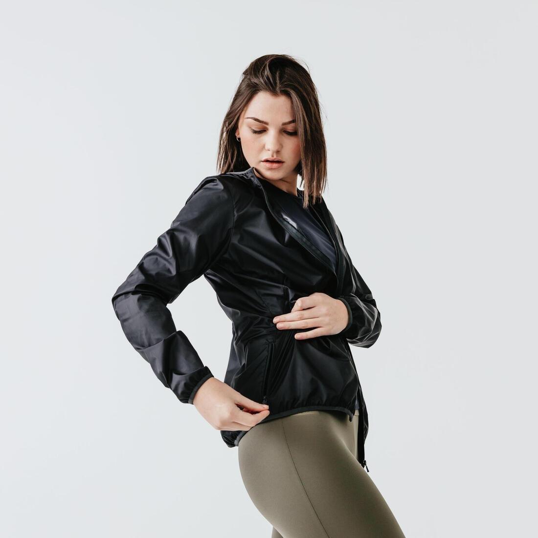 Run Wind Women's Running Windbreaker Jacket, Black, , large image number 1