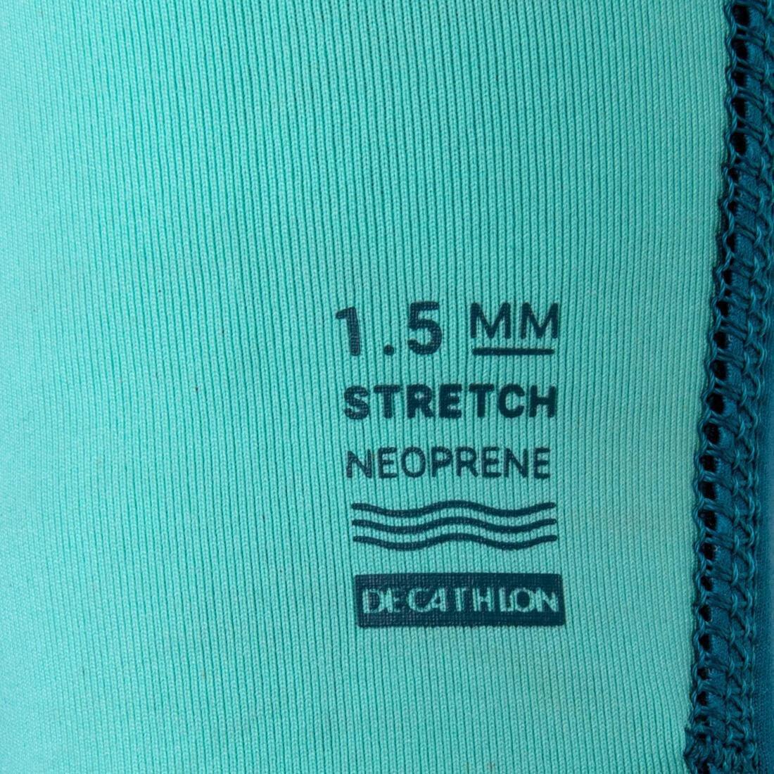 Kids Unisex Top Anti-Uv Long-Sleeved - 1.5mm Neoprene, Teal, No Color, large image number 5