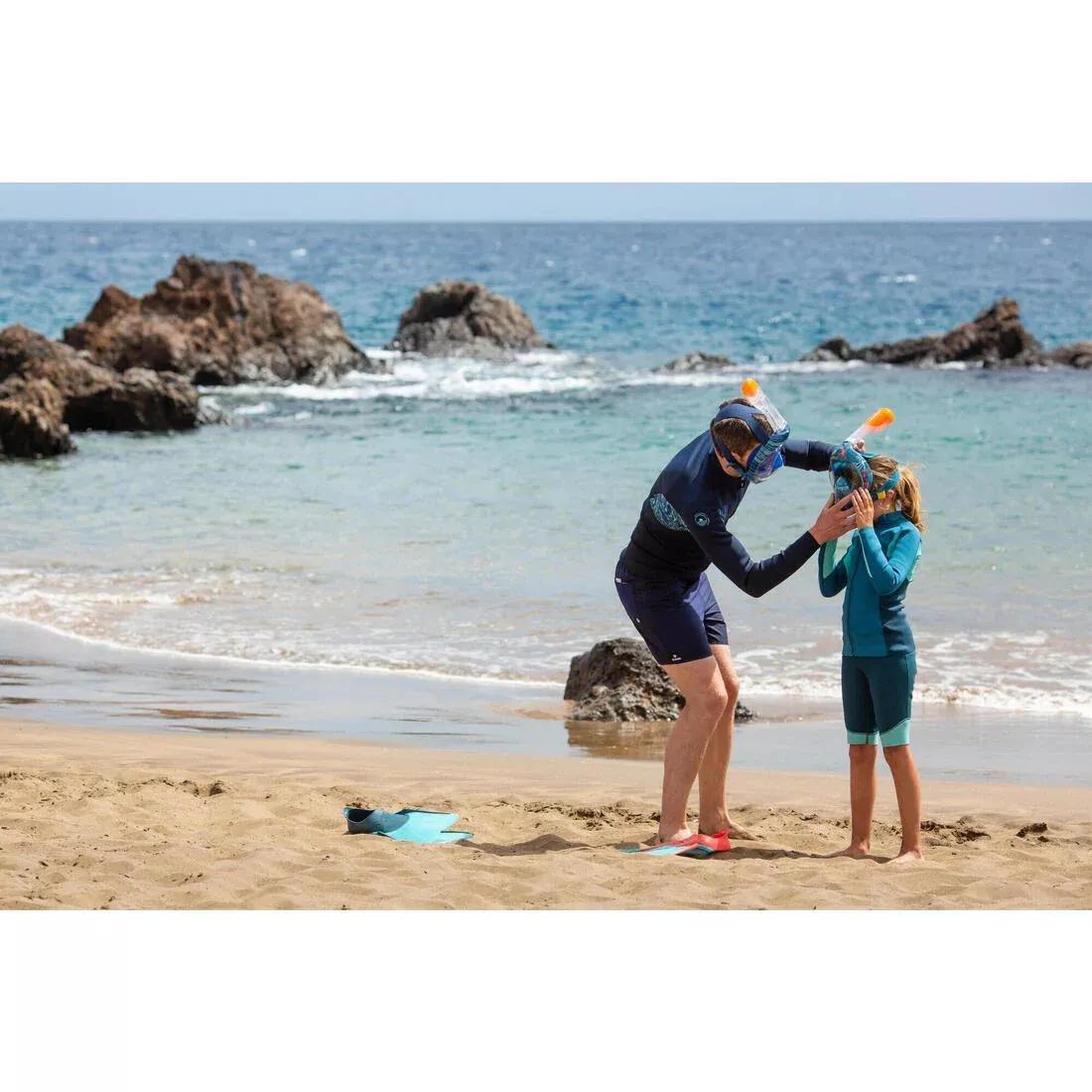 Kids Unisex Top Anti-Uv Long-Sleeved - 1.5mm Neoprene, Teal, No Color, large image number 6