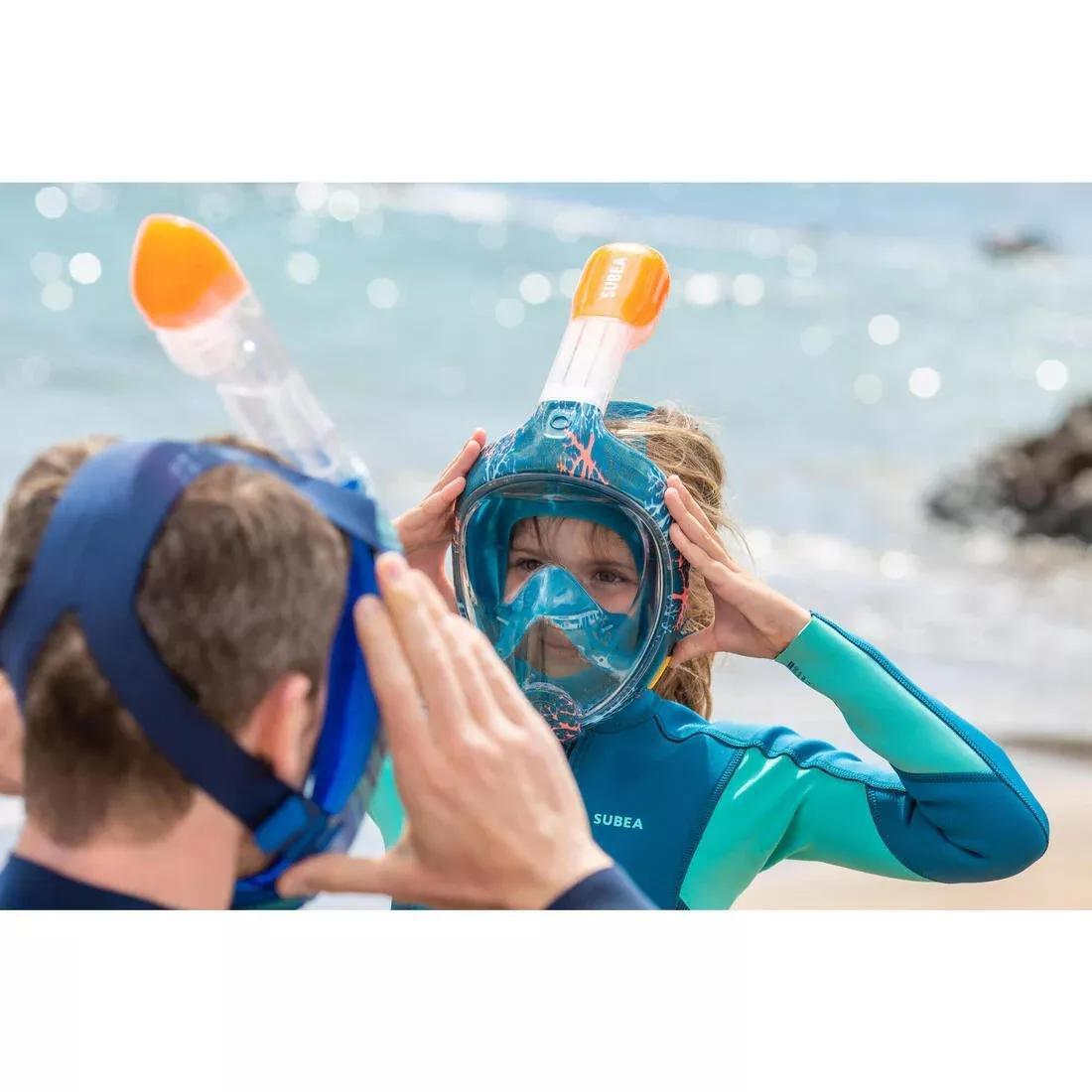 Kids Unisex Top Anti-Uv Long-Sleeved - 1.5mm Neoprene, Teal, No Color, large image number 7