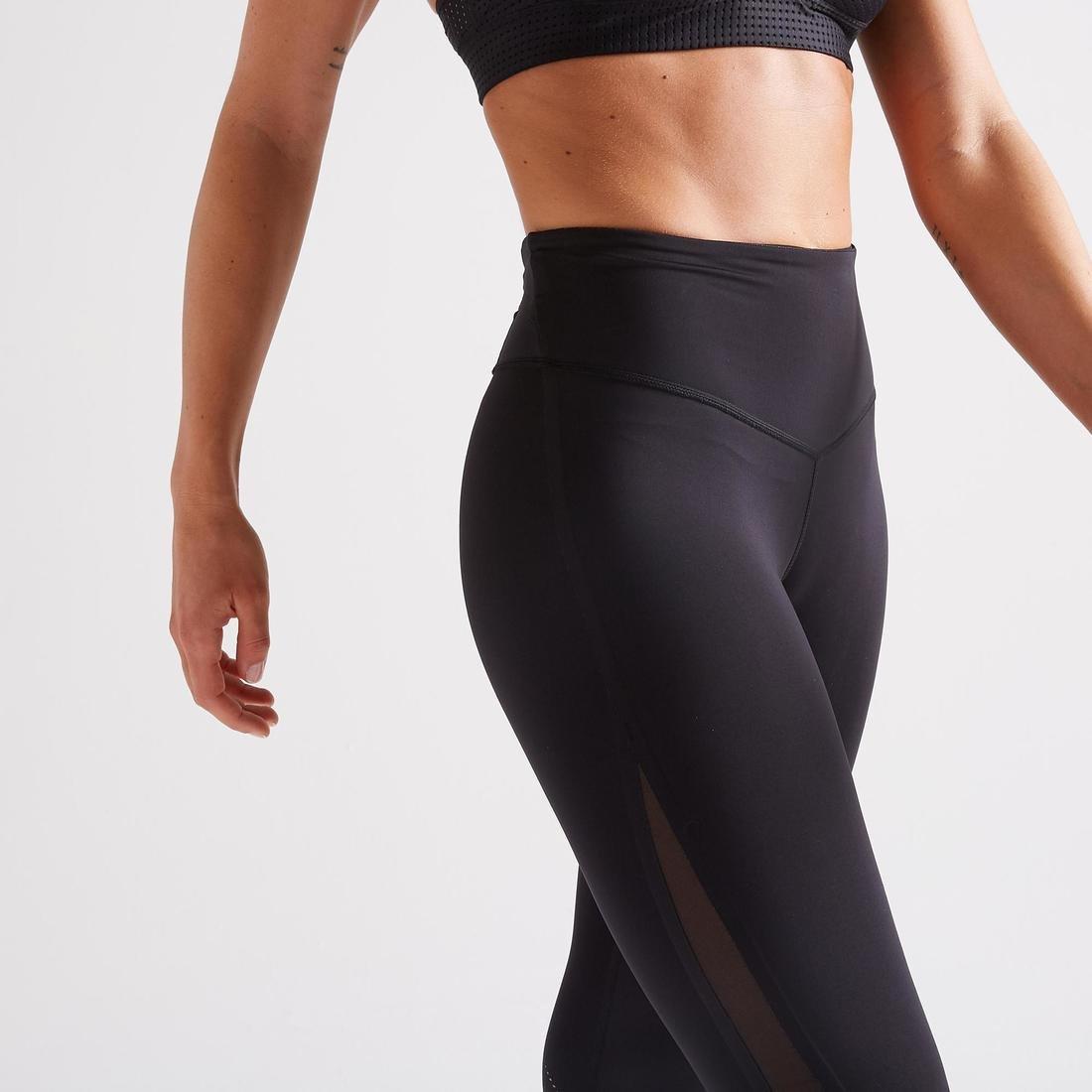 Women Fitness Cardio Training 7/8 Leggings - 900, Black, , large image number 2