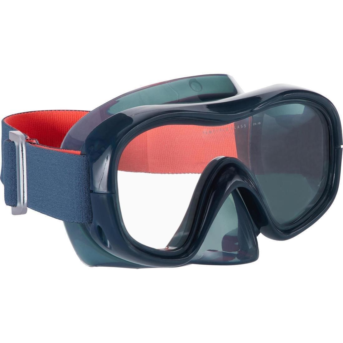 Adult Tempe Glass Snorkelling Mask SNK 520 Hazy, Storm Grey, , large image number 2