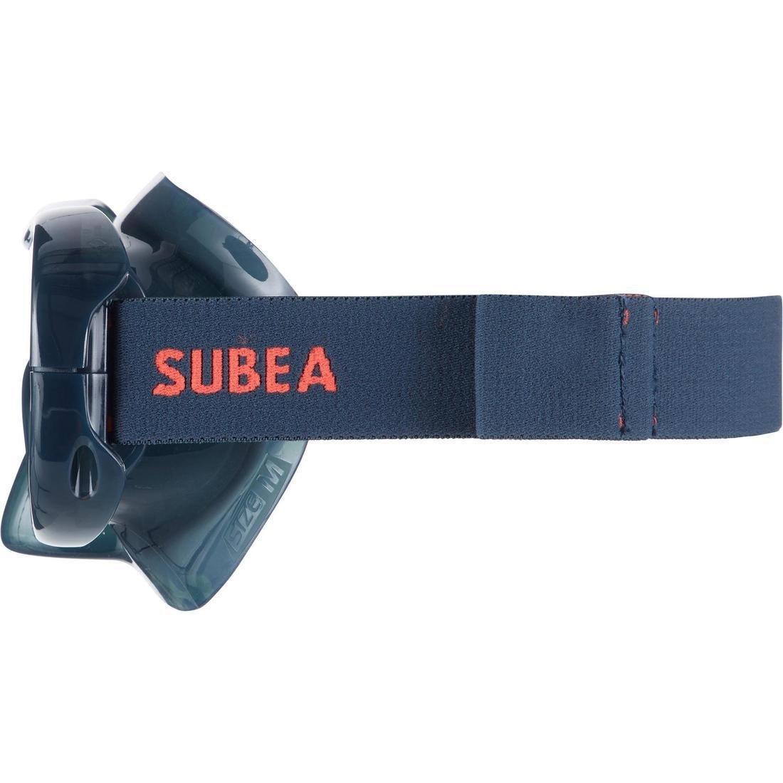 SUBEA - Adult Tempe Glass Snorkelling Mask SNK 520 Hazy, Storm Grey