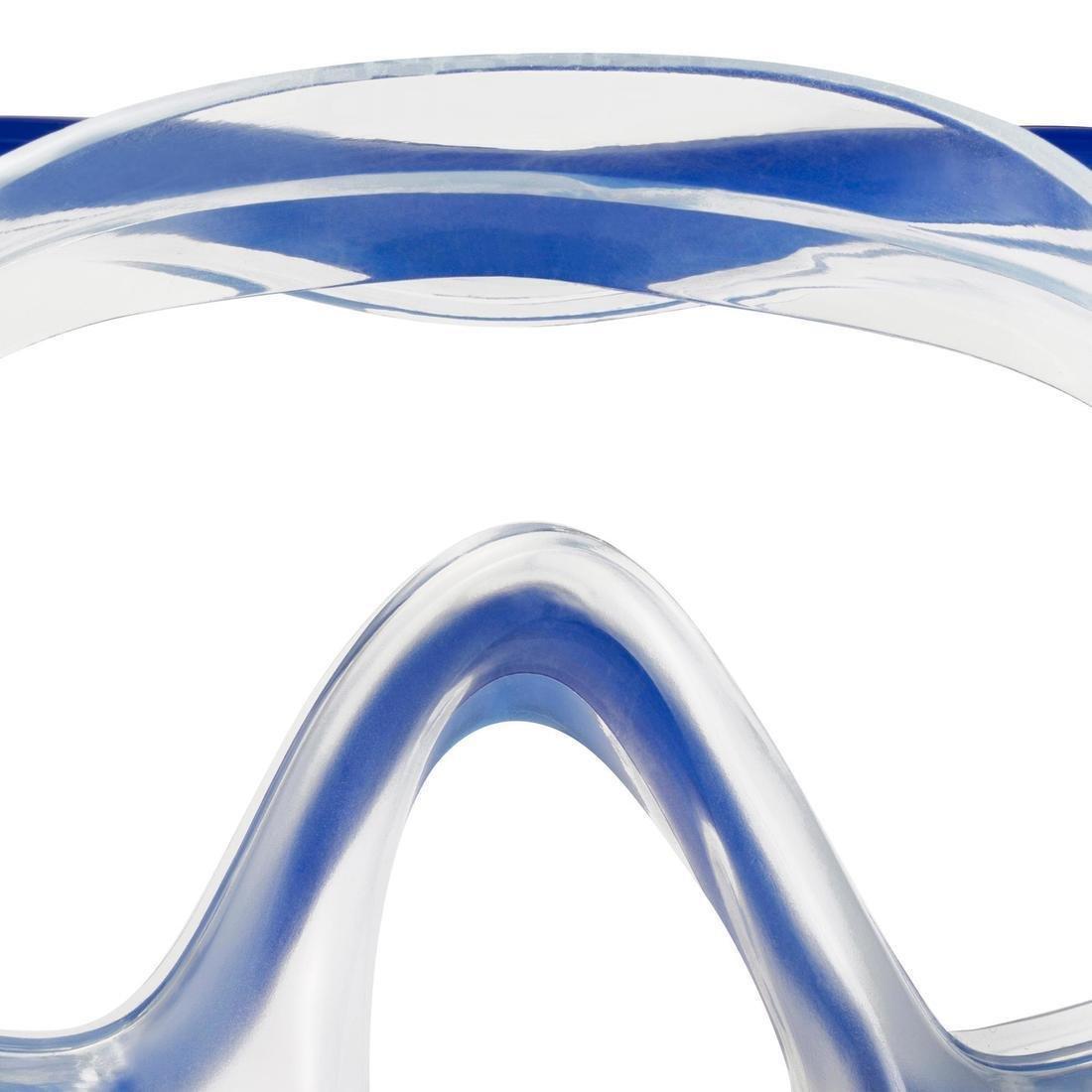 Adult Tempe Glass Snorkelling Mask SNK 520 Hazy, Storm Grey, , large image number 14