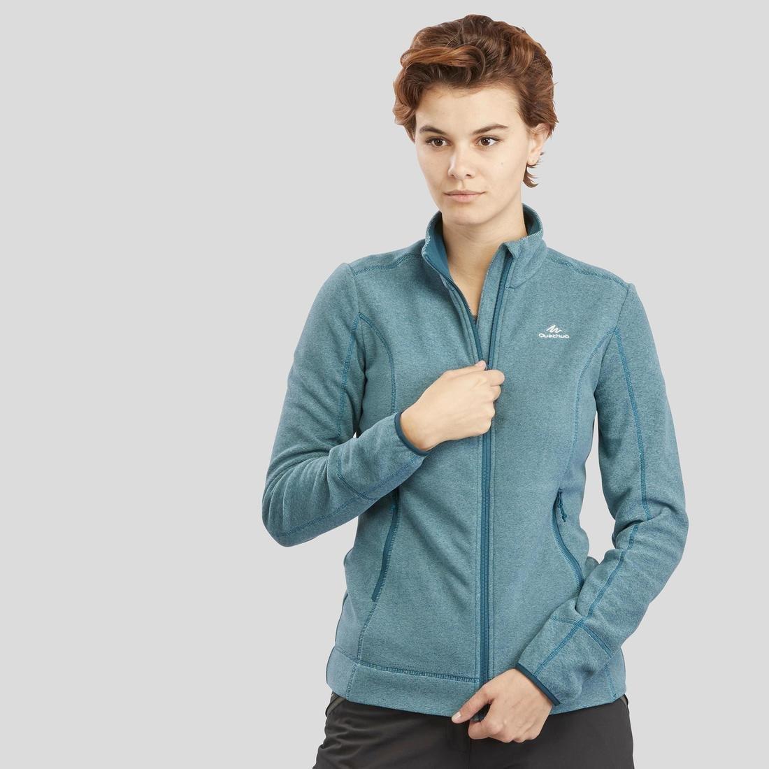 Womens Montain Walking Fleece Jacket Mh120, Dark Petrol Blue, , large image number 0