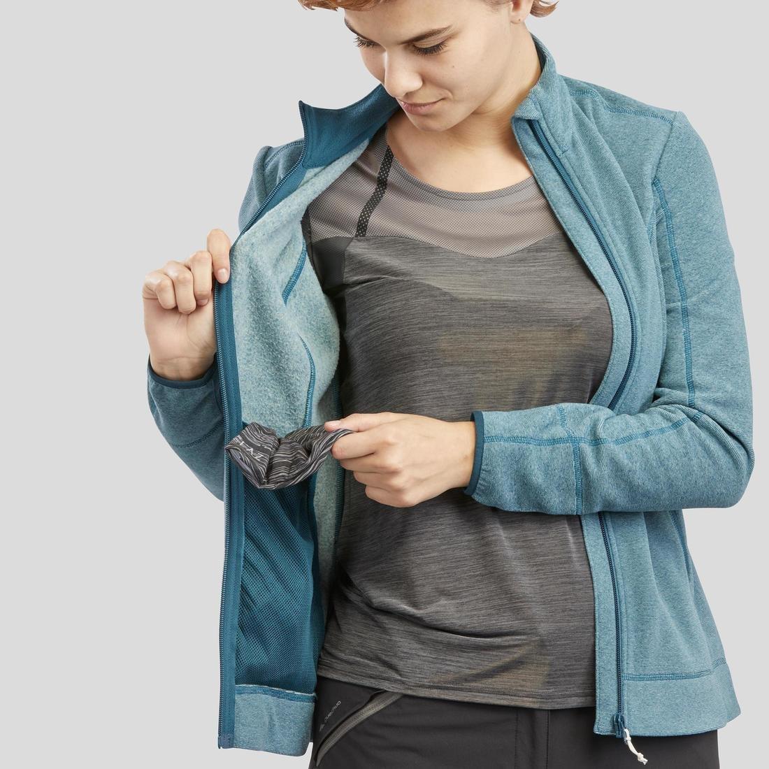 Women Walking Fleece Jacket, Blue, 5401_000, large image number 7