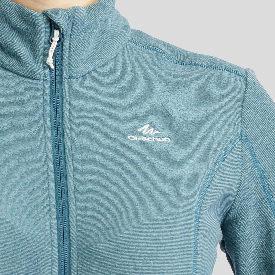 Womens Montain Walking Fleece Jacket Mh120, Dark Petrol Blue, , large image number 9
