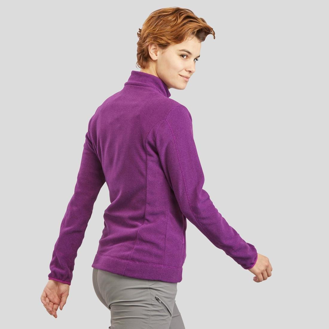 Womens Montain Walking Fleece Jacket Mh120, Dark Petrol Blue, , large image number 12