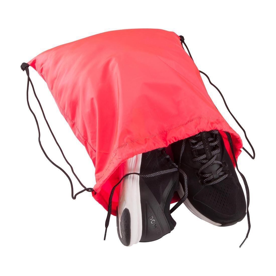 Fold-down Fitness Shoe Bag, Fluo Coral Pink, No Color, large image number 9