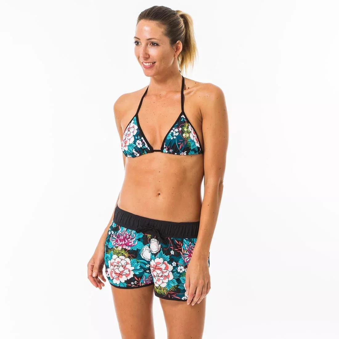 BLACK WOMEN'S SLIDING TRIANGLE SWIMSUIT TOP WITH  REMOVABLE PADDED CUPS MAE VILA, , large image number 5