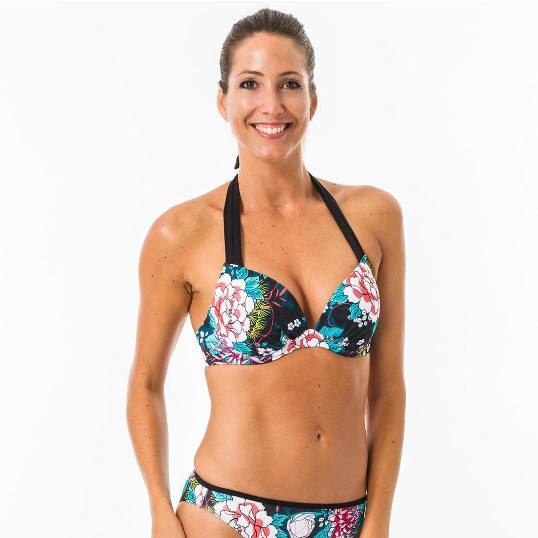 BLACK Women's push-up swimsuit top ELENA FOLY, , large image number 1