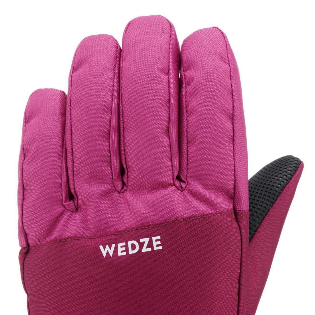 Kids Unisex Warm And Waterproof Ski Gloves - 100, Black, No Color, medium