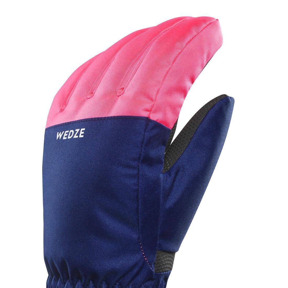 Kids Unisex Warm And Waterproof Ski Gloves - 100, Black, , large image number 4