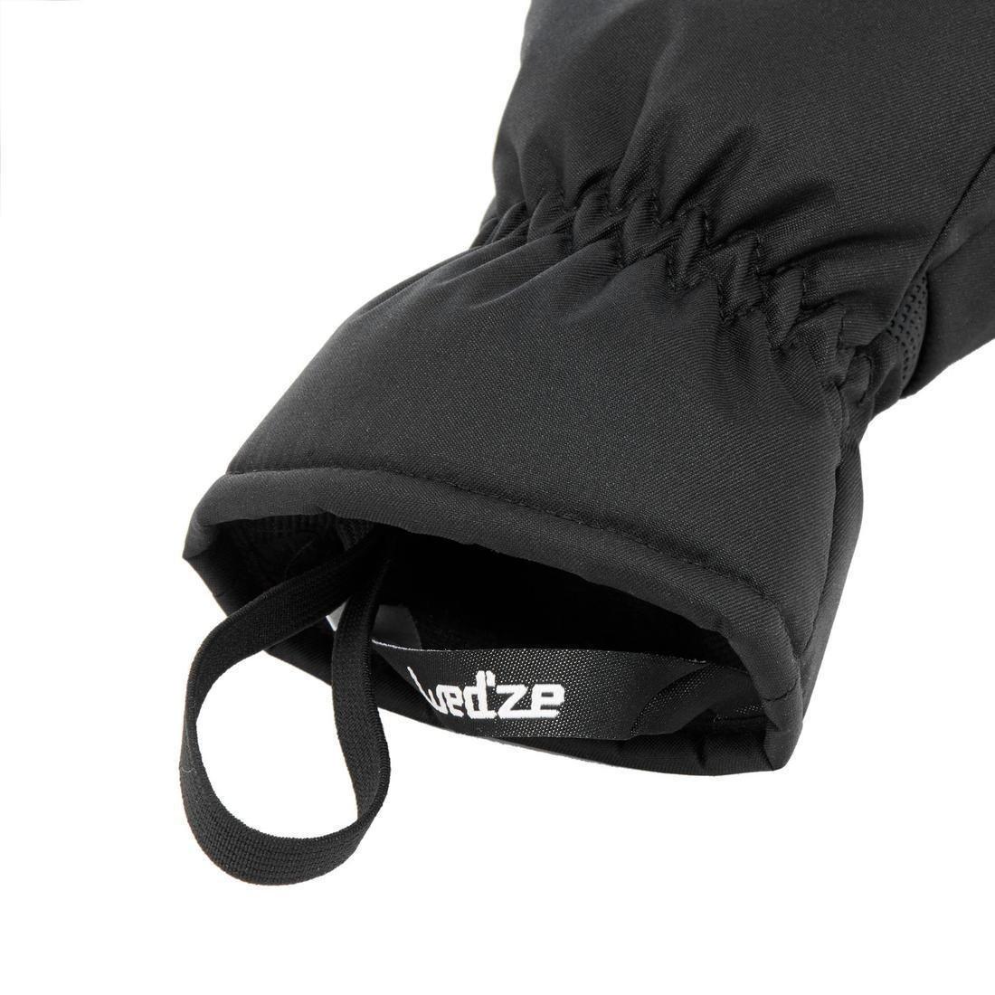 Kids Unisex Warm And Waterproof Ski Gloves - 100, Black, , large image number 7