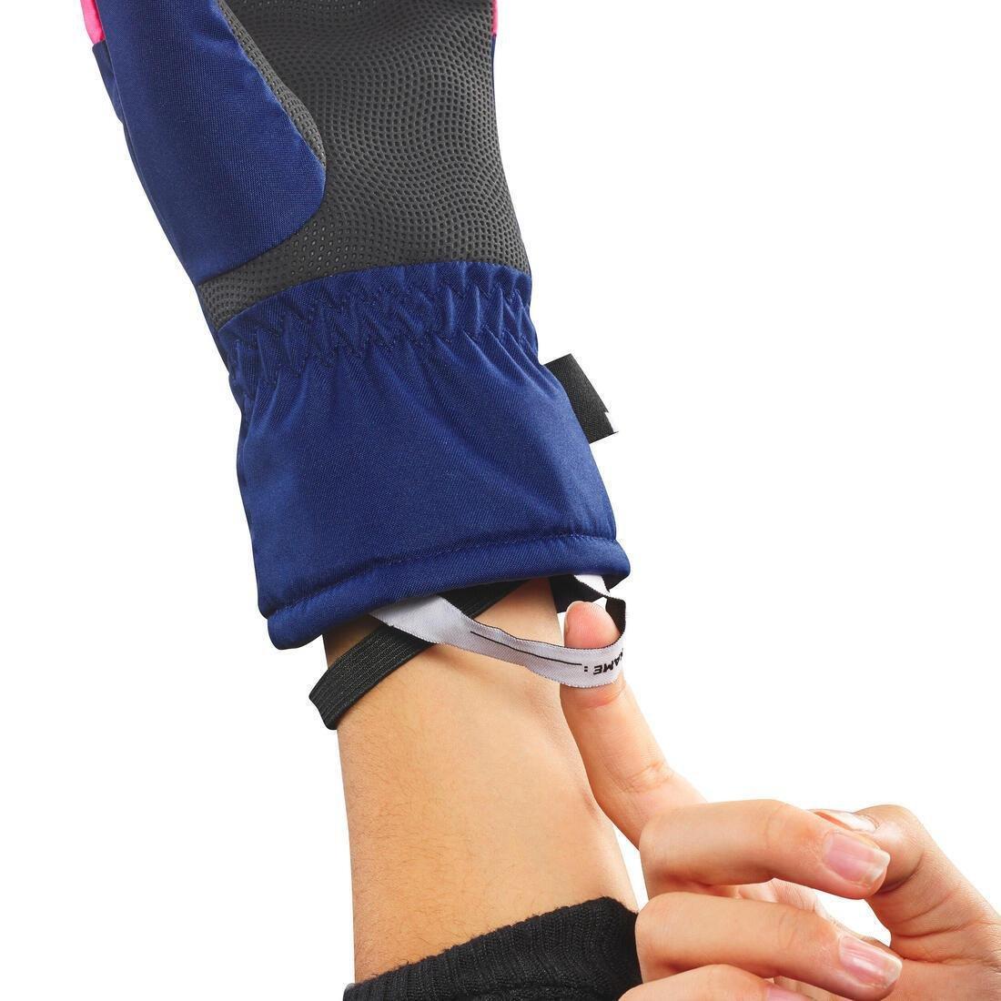 Kids Unisex Warm And Waterproof Ski Gloves - 100, Black, , large image number 9