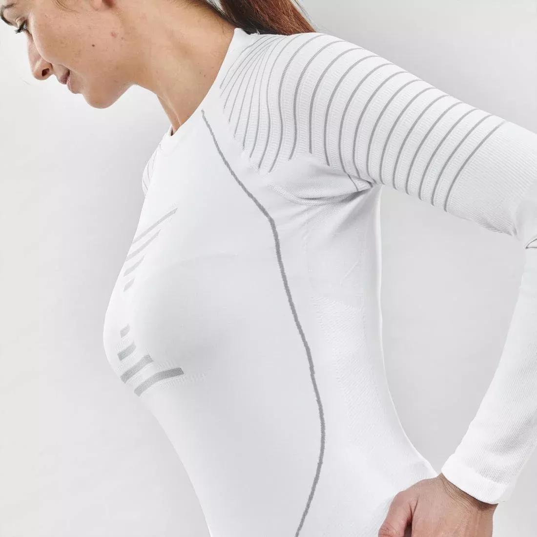 ULTRA WHITE Women's Warm, Comfortable Seamless Thermal Skiing Base Layer Top BL900 - White, No Color, large image number 6
