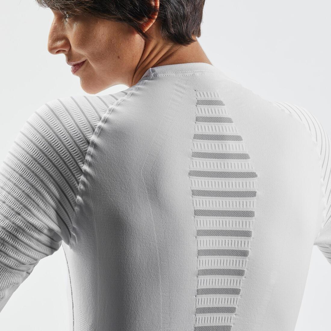 ULTRA WHITE Women's Warm, Comfortable Seamless Thermal Skiing Base Layer Top BL900 - White, No Color, large image number 10
