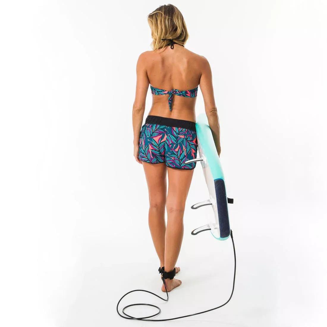 Womens Boardshorts With Elasticated Waistband And Drawstring, Fluorescent Coral Pink, , large image number 5