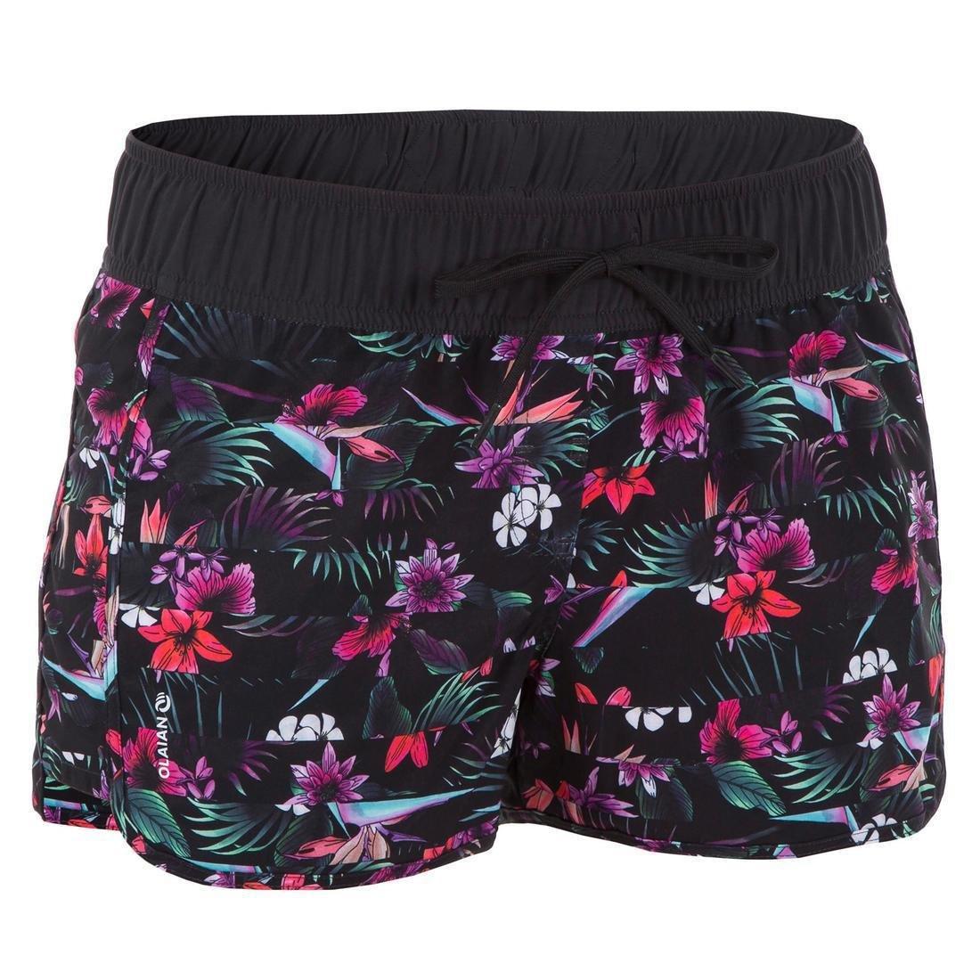 Womens Boardshorts With Elasticated Waistband And Drawstring, Fluorescent Coral Pink, , large image number 9