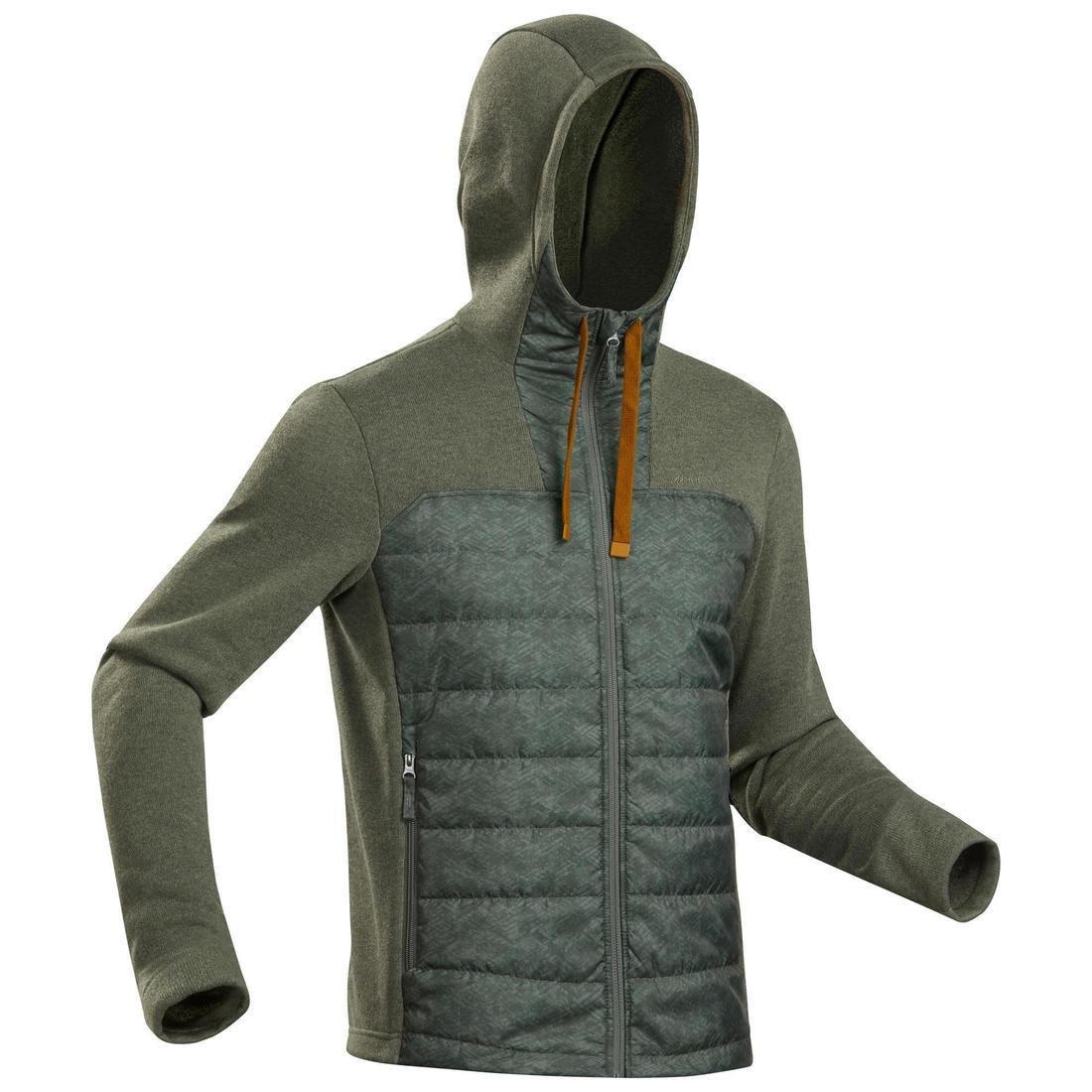 Men Hiking Hooded Sweatshirt - Nh100 Hybrid, Green, , large image number 1