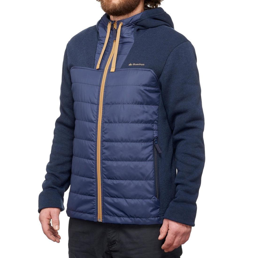 Men Hiking Hooded Sweatshirt - Nh100 Hybrid, Green, , large image number 4