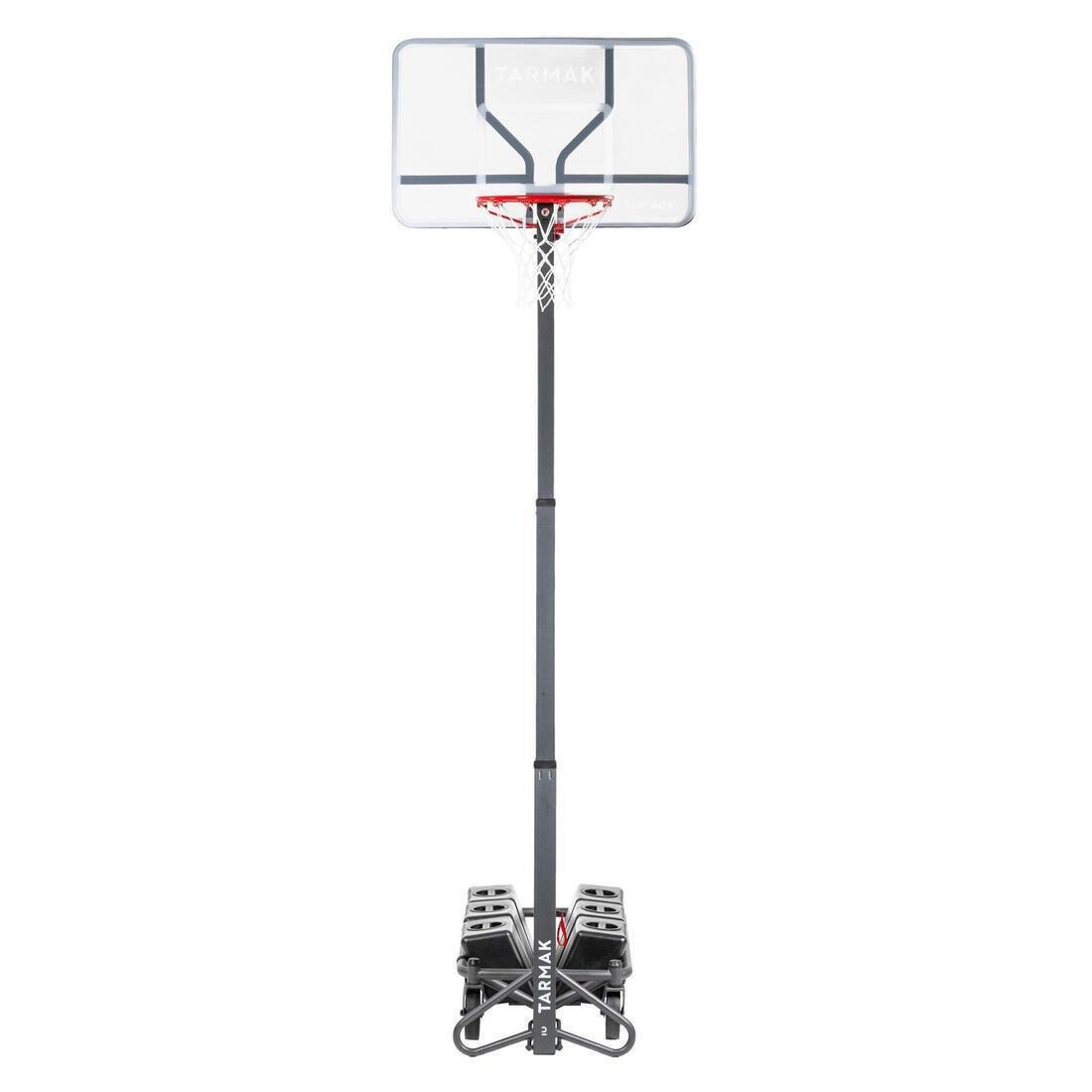 TARMAK - Adjustable (2.40m to 3.05m) Folding Basketball Hoop B500 Easy Box