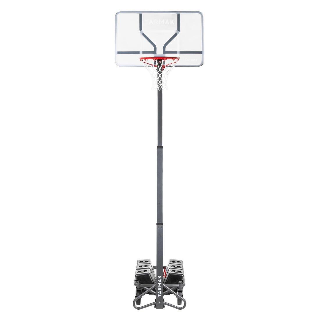 Adjustable Basketball Hoop By Tarmak - Adjustable From 2.4m To 3.05m, No Color, medium