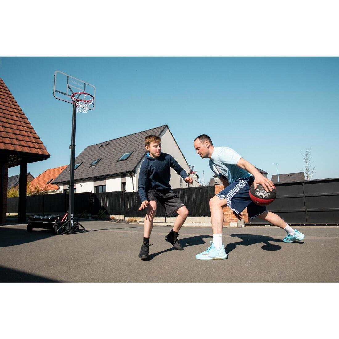 Adjustable Basketball Hoop By Tarmak - Adjustable From 2.4m To 3.05m, 5401_000, medium