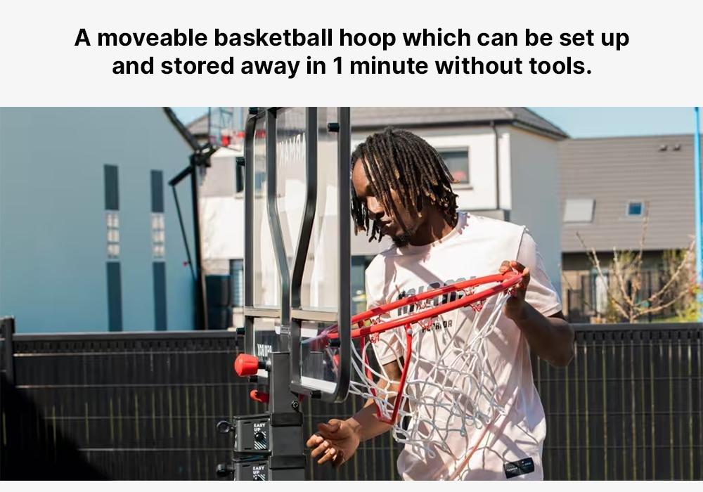 Adjustable Basketball Hoop By Tarmak - Adjustable From 2.4m To 3.05m, 5401_000, medium