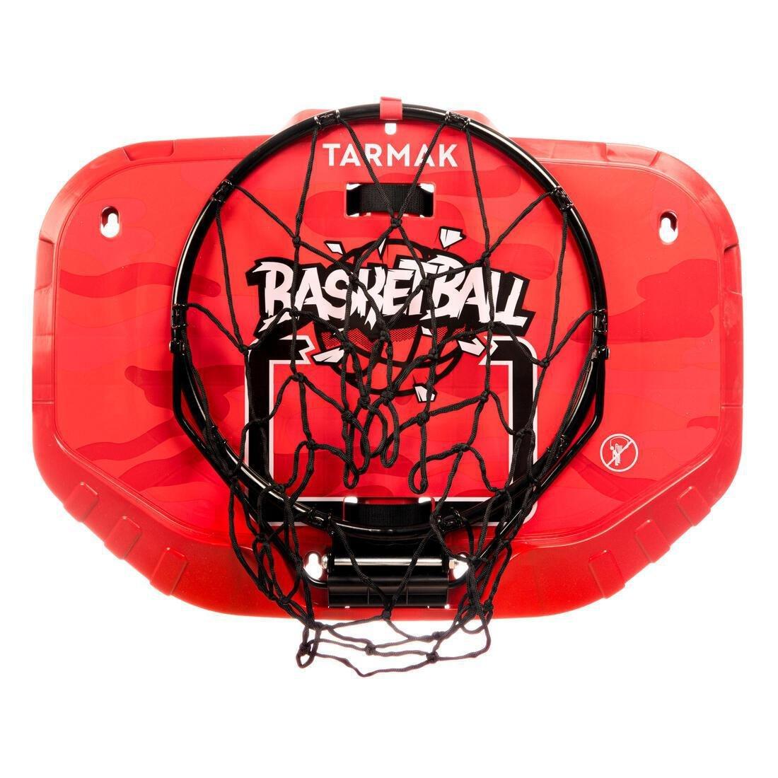 TARMAK - Wall-Mounted Transportable Basketball Hoop Set K900 - Red/Black