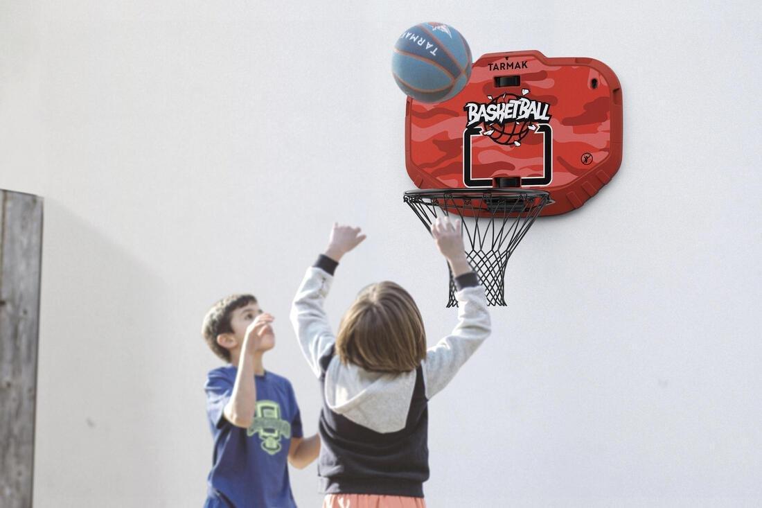 TARMAK - Wall-Mounted Transportable Basketball Hoop Set K900 - Red/Black