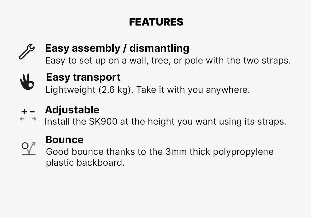 Wall-Mounted Transportable Basketball Hoop Set - K900, Orange, No Color, medium